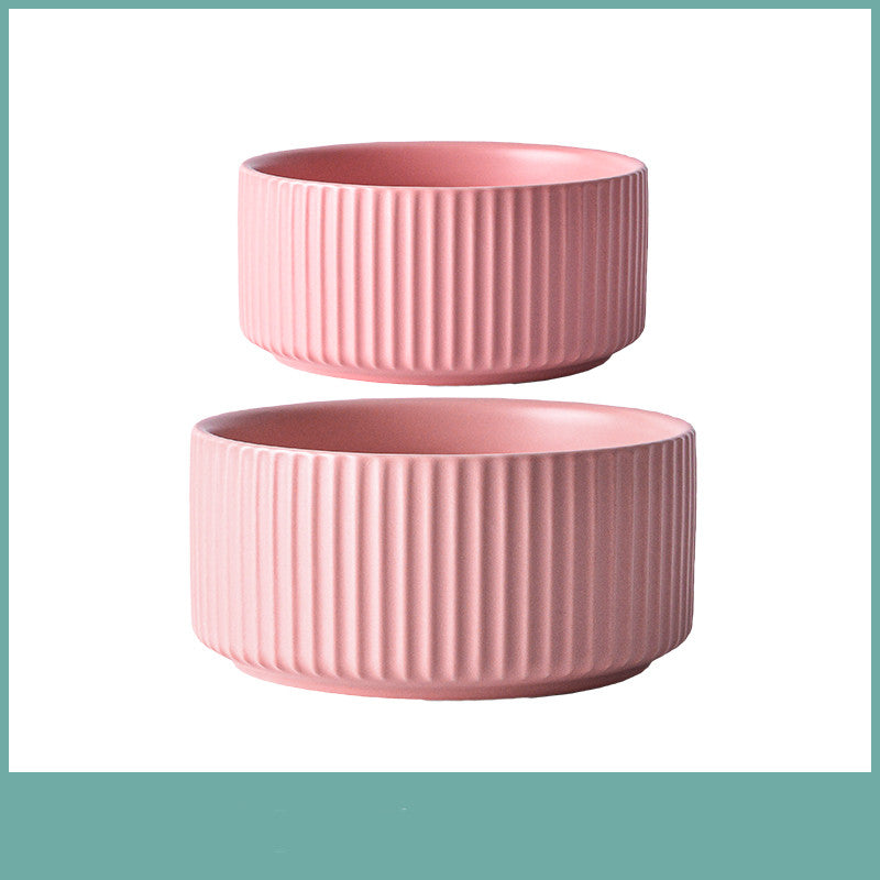 Ceramic Household Bowl Set - Food Safe, Solid Color, 6/8 Inch or Set