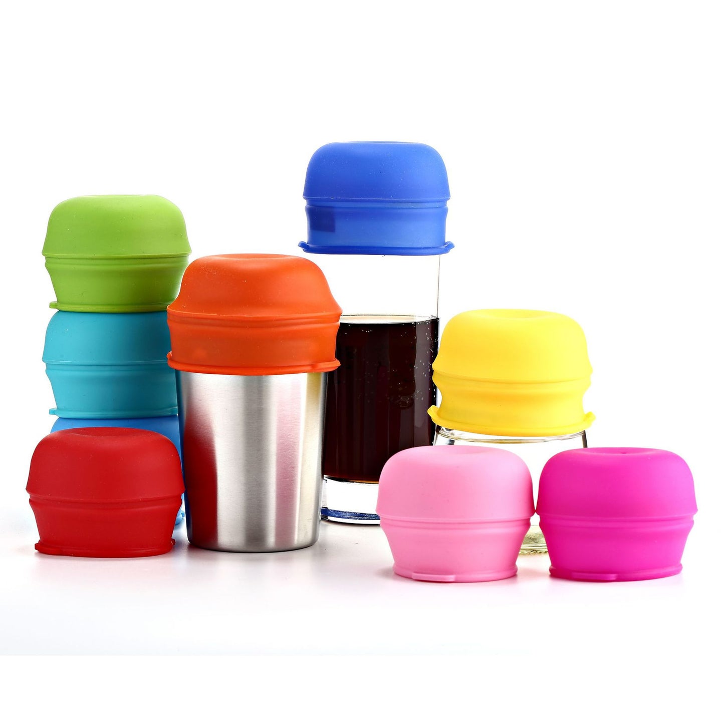 Anti-Spill Leak-Proof Silicone Straw Cup Lid for Baby & Kids - Multiple Colors