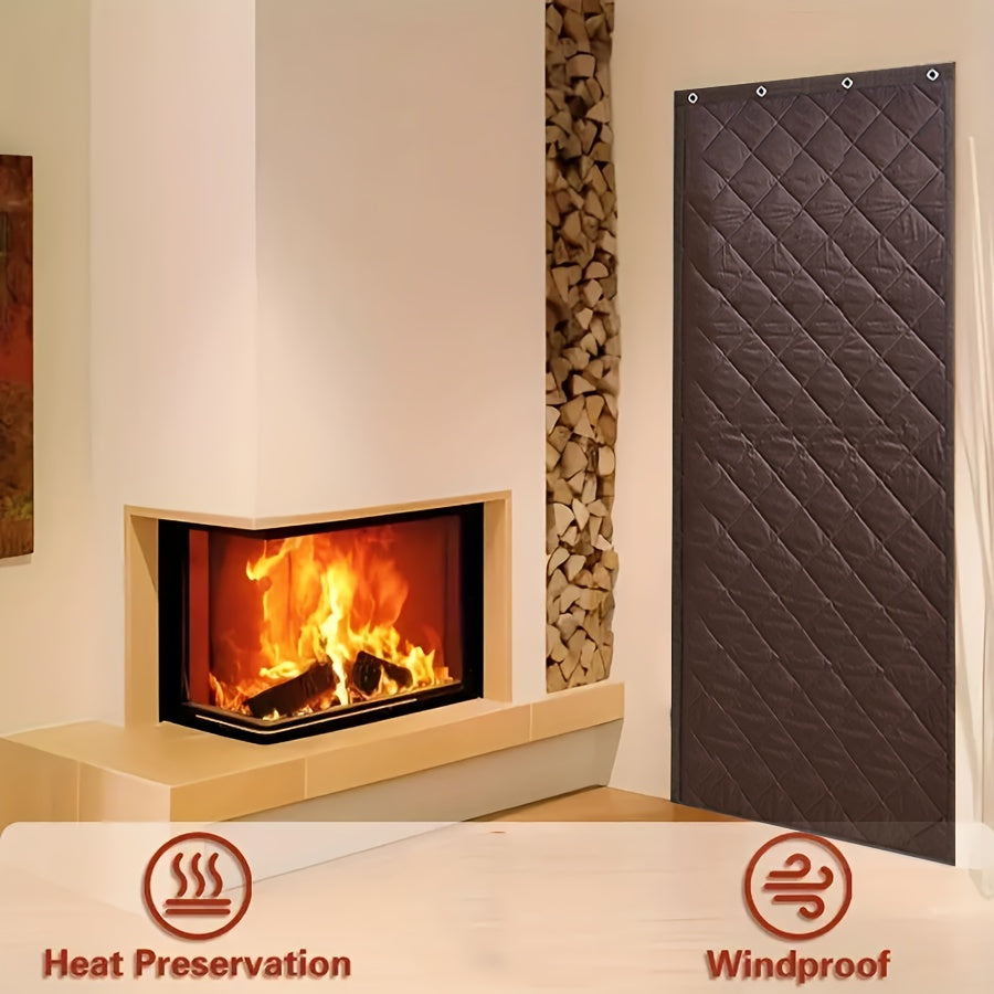 Magnetic Sealed Insulated Door Curtain - Windproof, Soundproof, Heat Blocker for Home Garage Retail