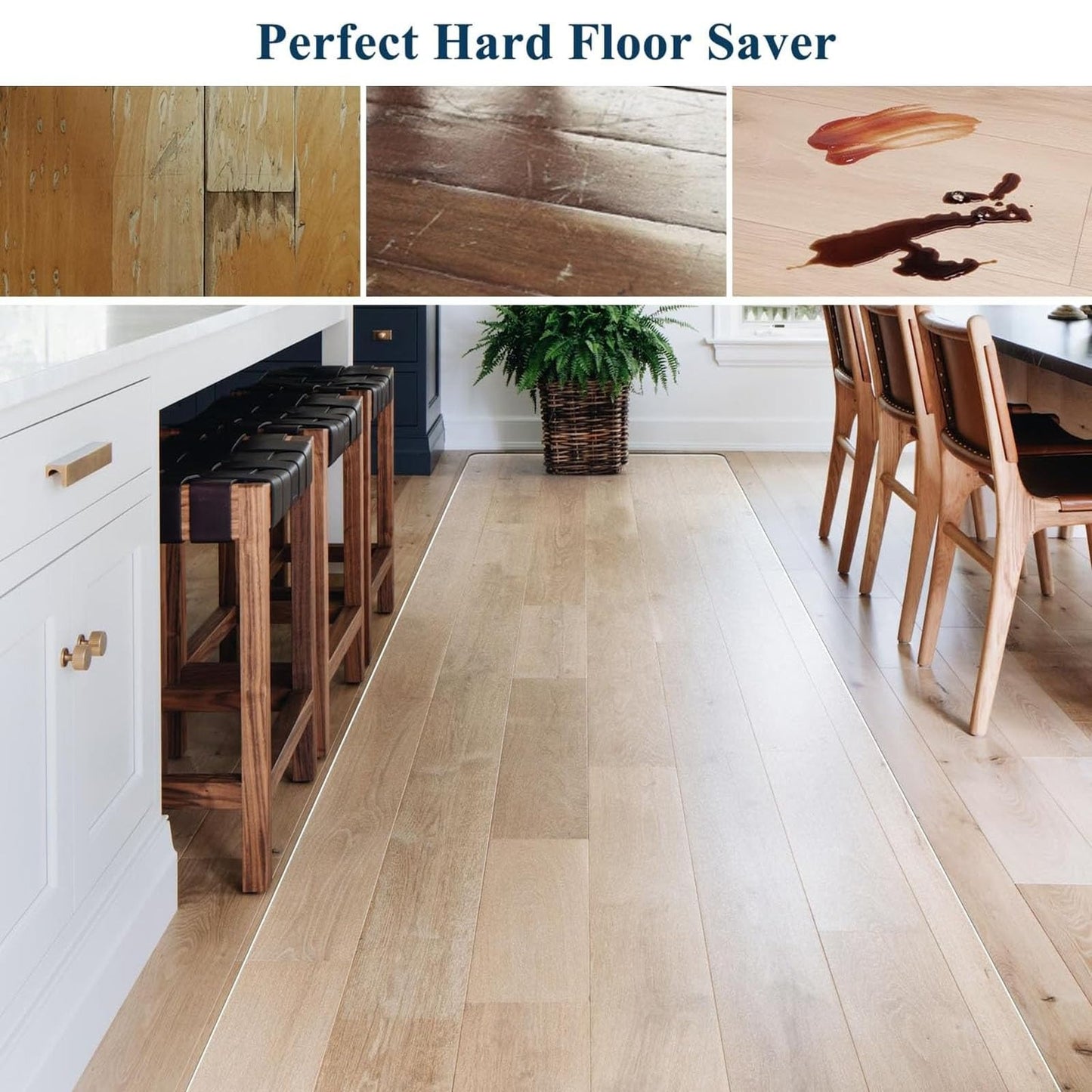 Frosted PVC Floor Mat - Waterproof Anti-Slip Kitchen Protector
