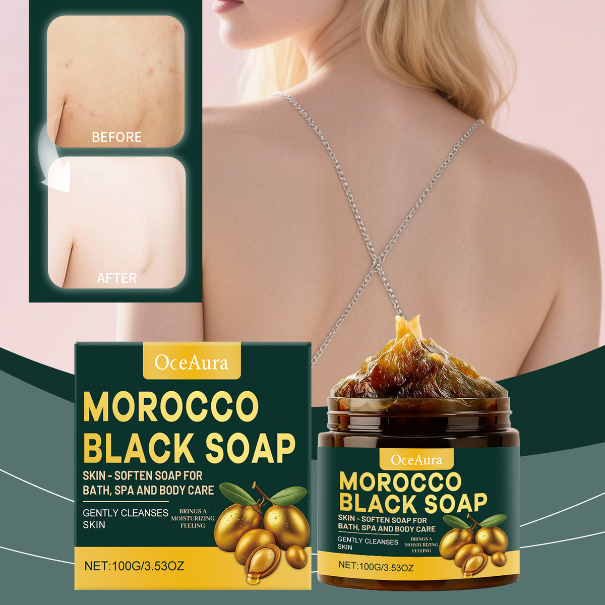 Black Soap 100g - Gentle Cleansing Body Bar