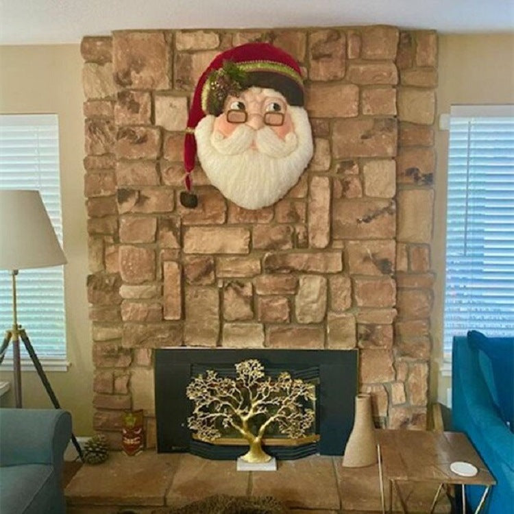 Wooden Santa House Number Wall Decoration - Festive Christmas Home Decor