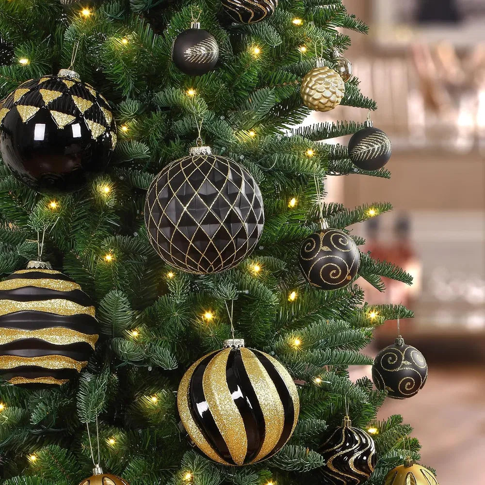 Large Christmas Ball Ornaments - 4 Pcs Shatterproof Decorations