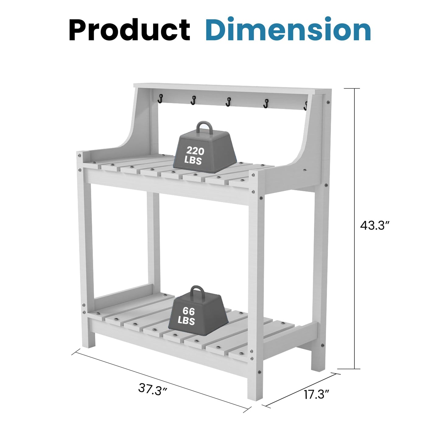 Potting Benches For Outside, HDPE Garden Table All Weather, Outdoor