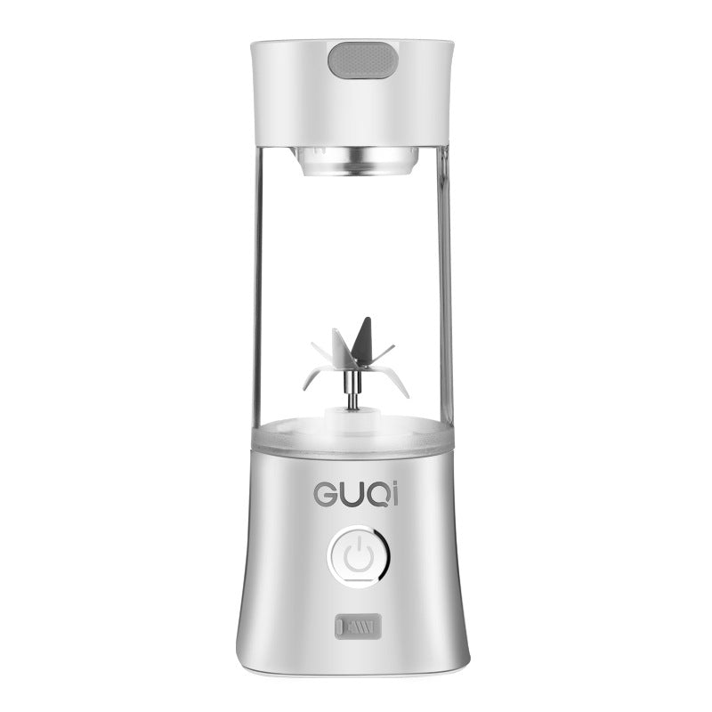 Electric Fruit Juicing Cup with Cross Blade, 320ml Glass & Battery