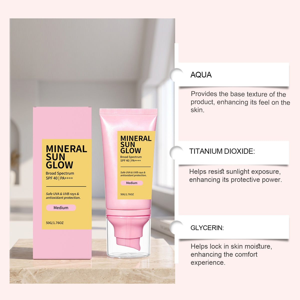 Mineral Sunscreen SPF 50G with Smooth Finish - Face Skin Care