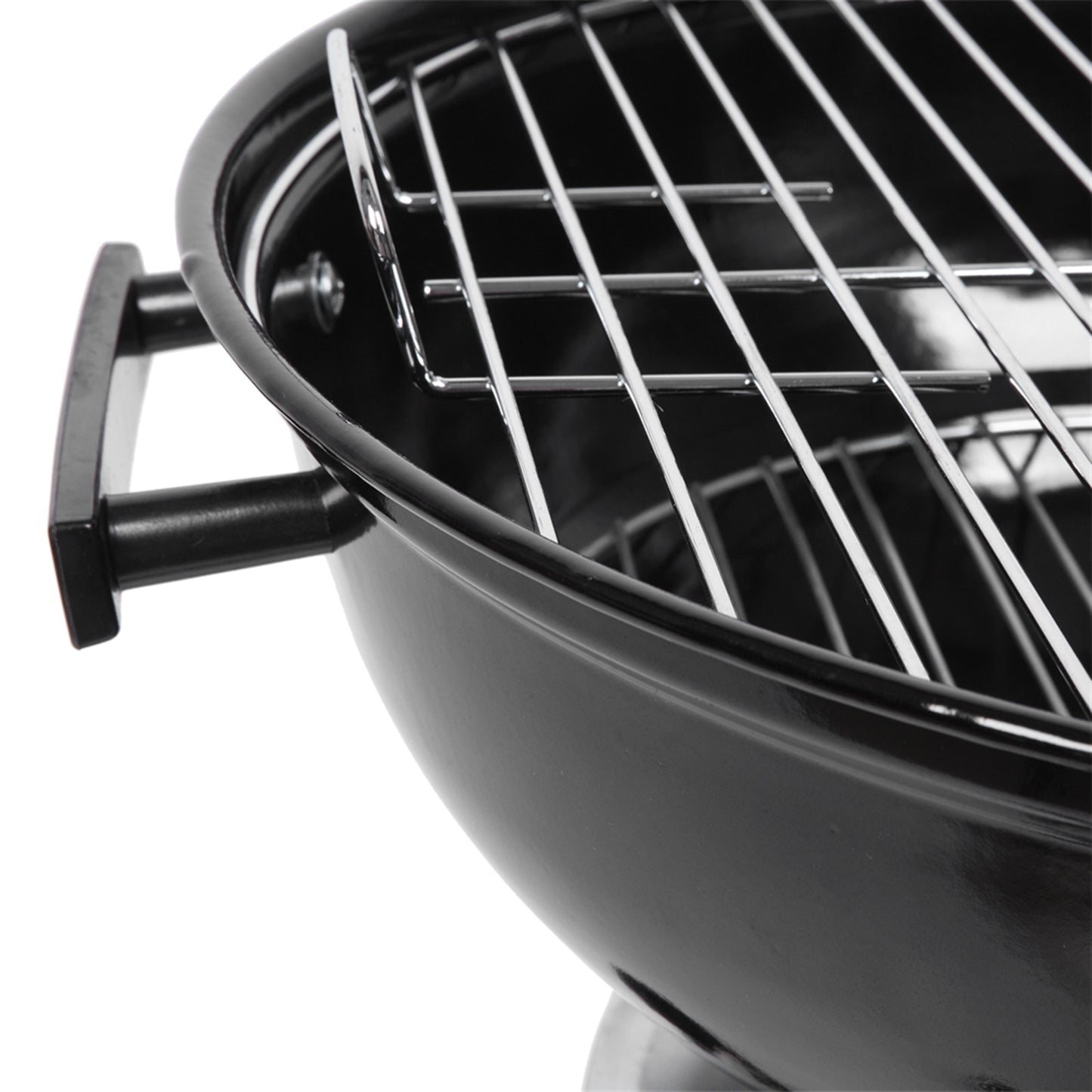 18-Inch Charcoal Grill with Spherical Design - Black