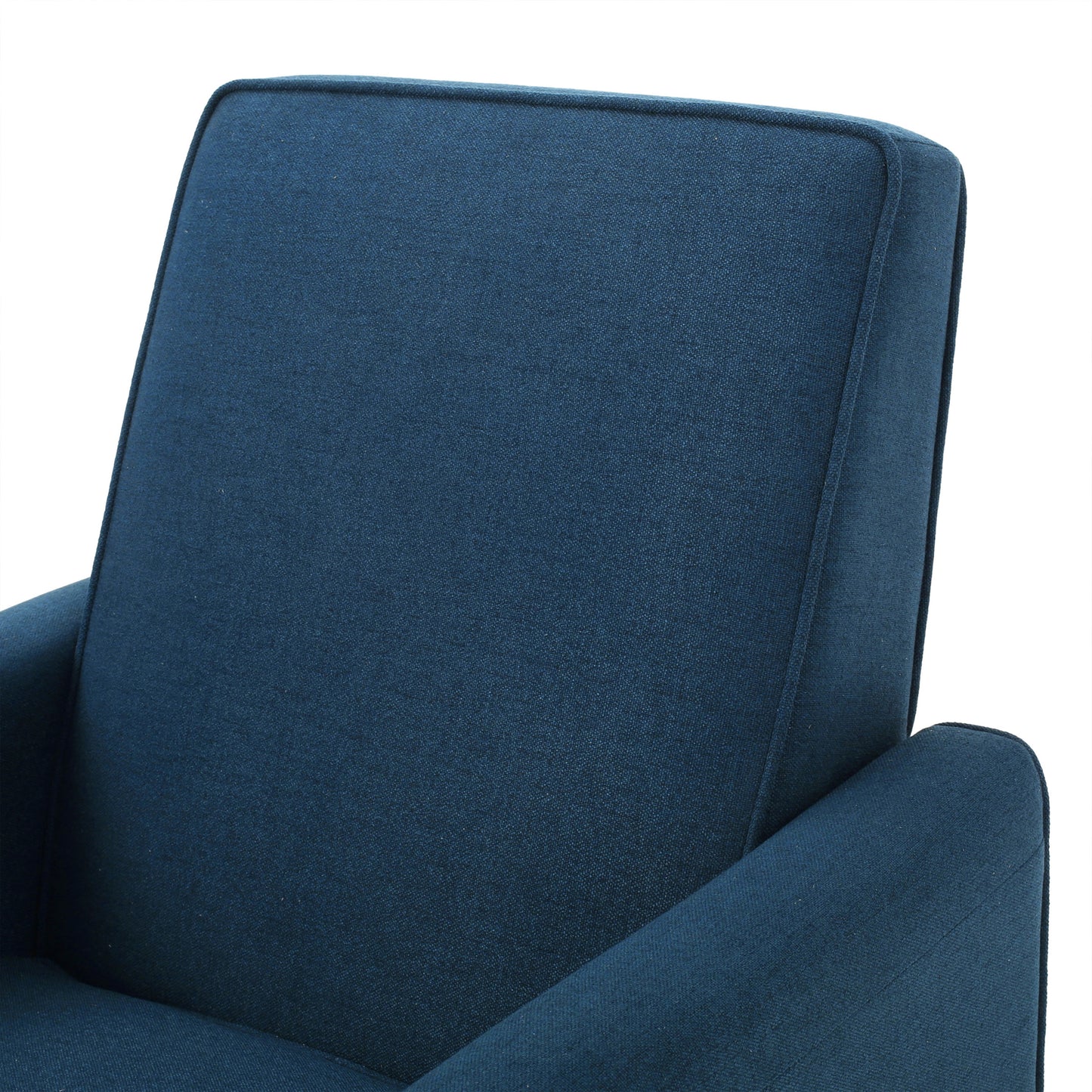 Navy Blue Fabric Push Back Recliner Chair for Small Spaces