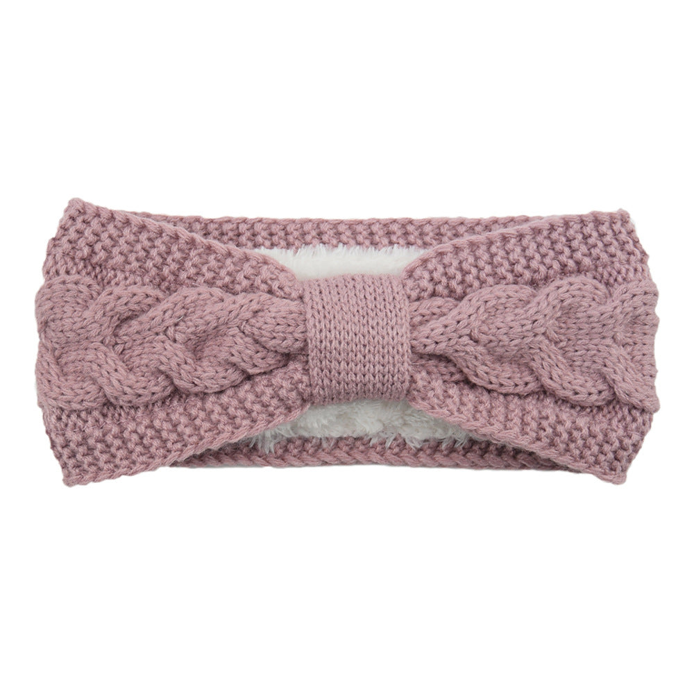 Fleece Knitted Headband Twist Bow – Multiple Colors