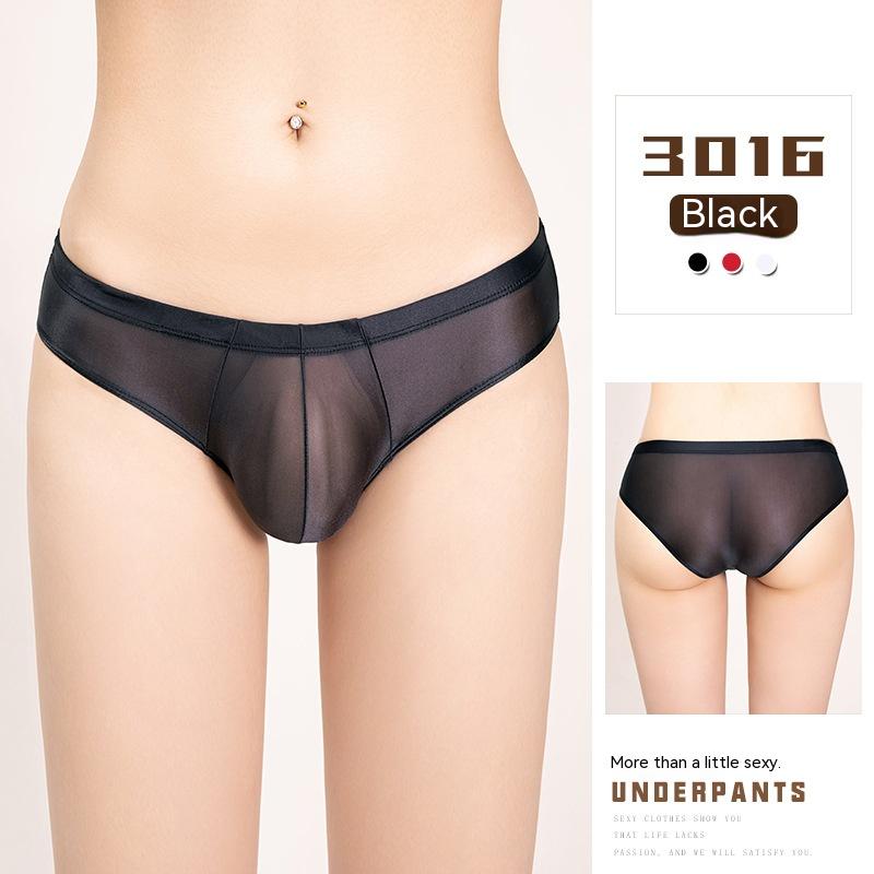 Men's Sheer Low Waist Mesh Panties - Ultra-Thin Nylon Underwear for Men