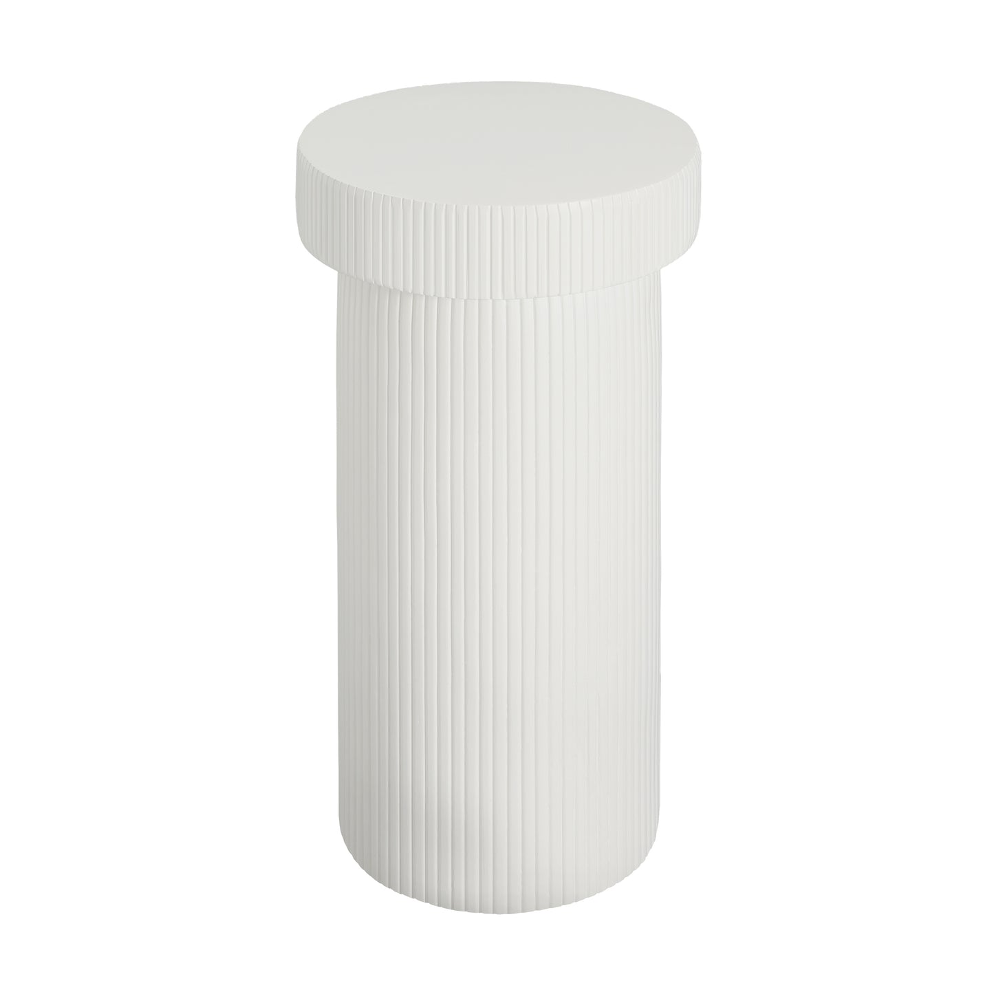 MGO Pedestal Column Plant Stand, 24 Inch H,