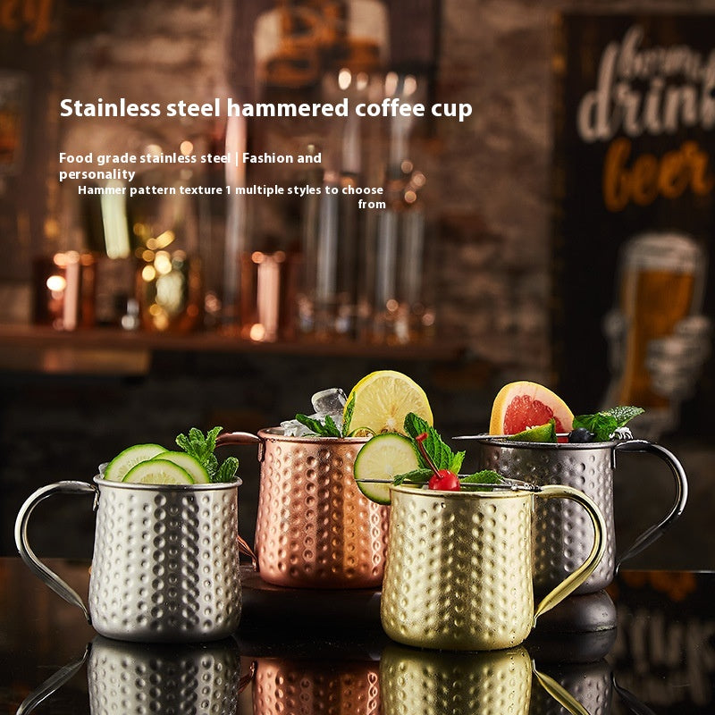 Stainless Steel Moscow Mule Cup Set - Copper Plated Drinkware for Bar & Home
