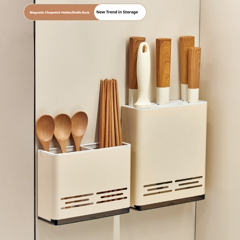 Magnetic Kitchen Knife Holder & Storage Rack - Aluminum Organizer with Variants