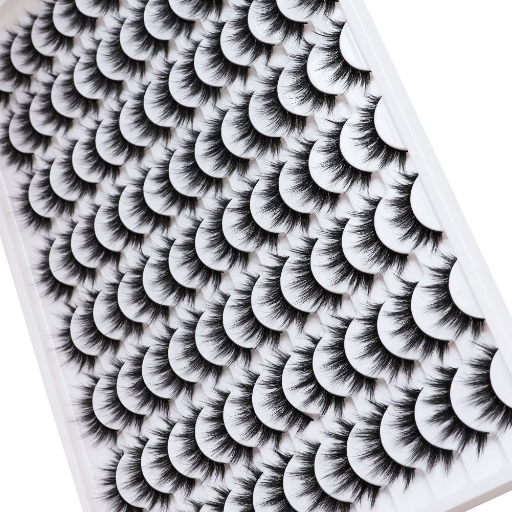 3D False Eyelashes - Multi-layered Realistic Soft Black Lashes