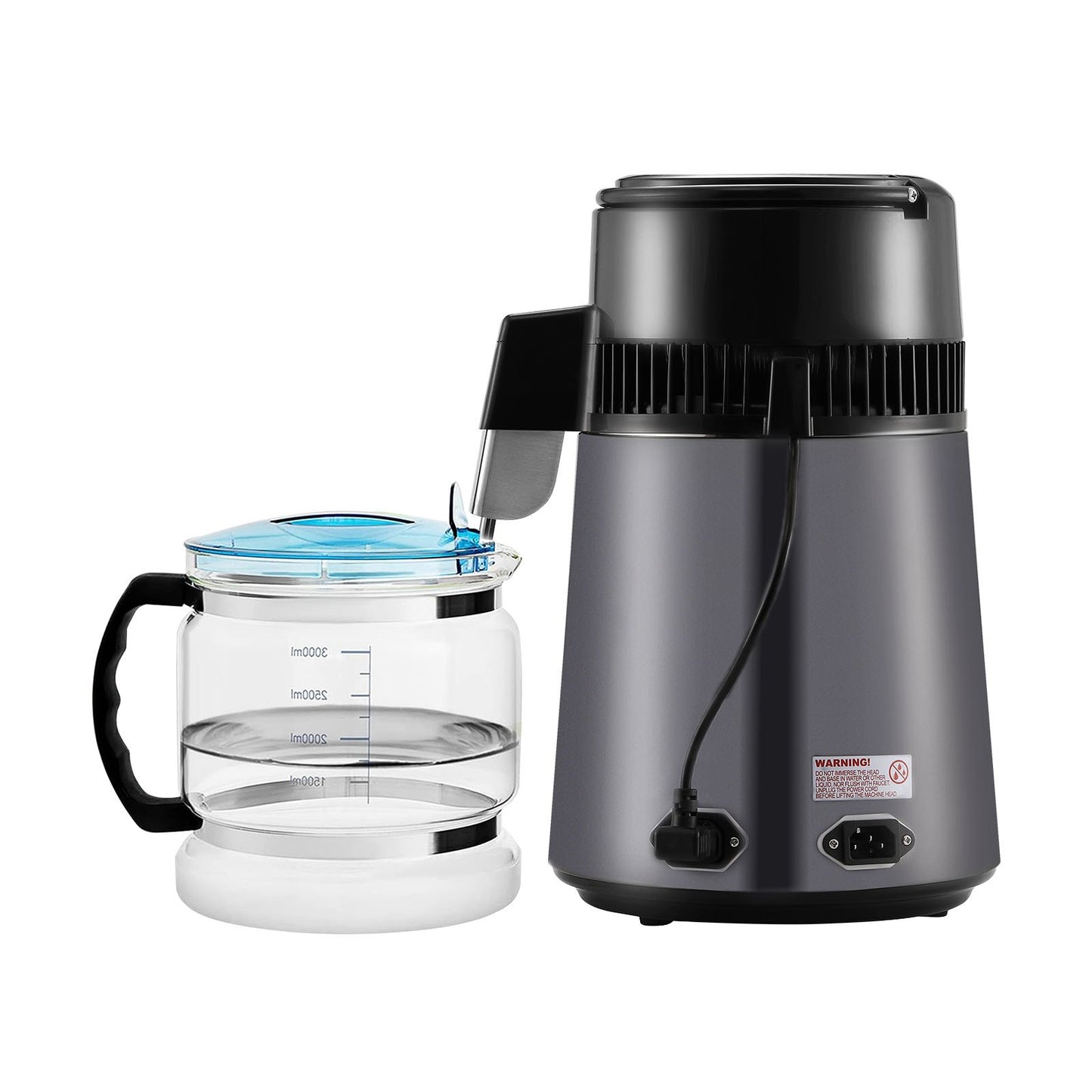 4L Water Distiller - Home Countertop Pure Water Maker with Stainless Steel Interior