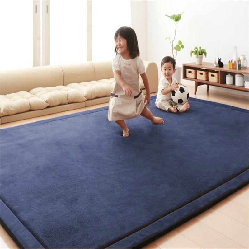Children's Thick Coral Fleece Rug - Soft Playroom Carpet for Kids