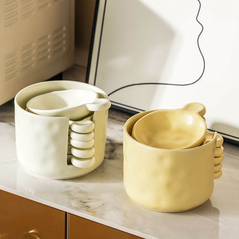 Ceramic Soy Sauce & Vinegar Dish Set - Milk White 4/6 Pack, Nordic Style