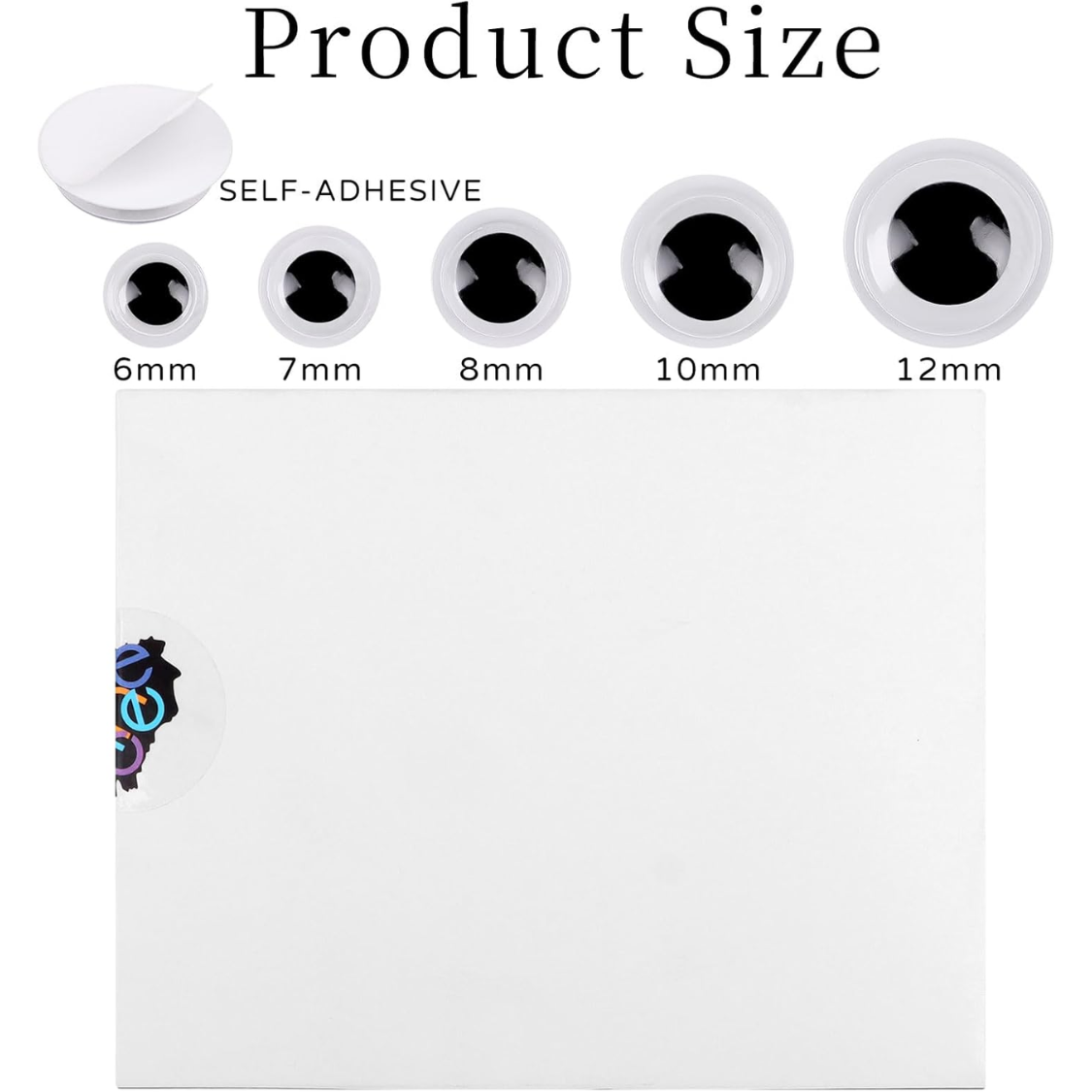 500 Self-Adhesive Black Wiggle Googly Eyes - Craft Supplies