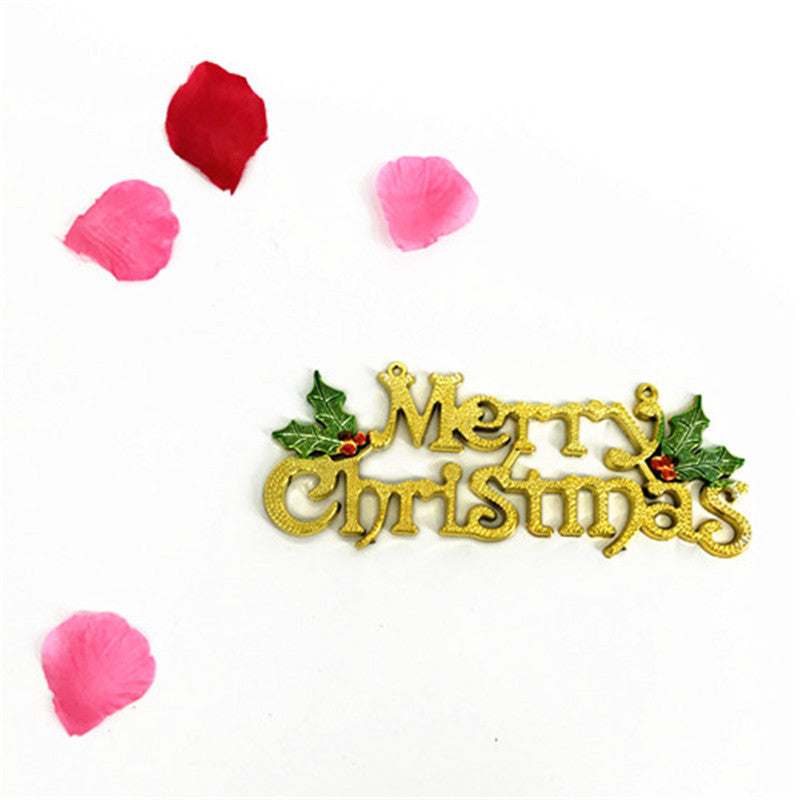 Christmas Letter Pendant Decor 40cm Gold Holiday Gift for Festive Home Decor