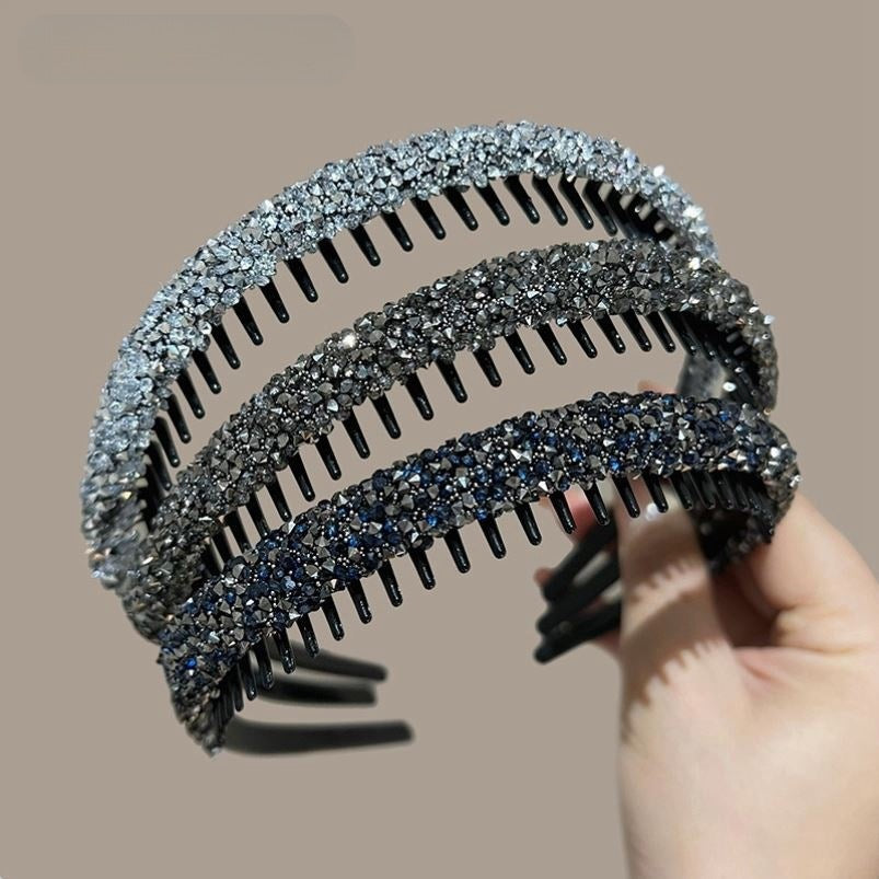 Non-Slip Tooth Headband - Decorative Rhinestone Hair Accessory for Women