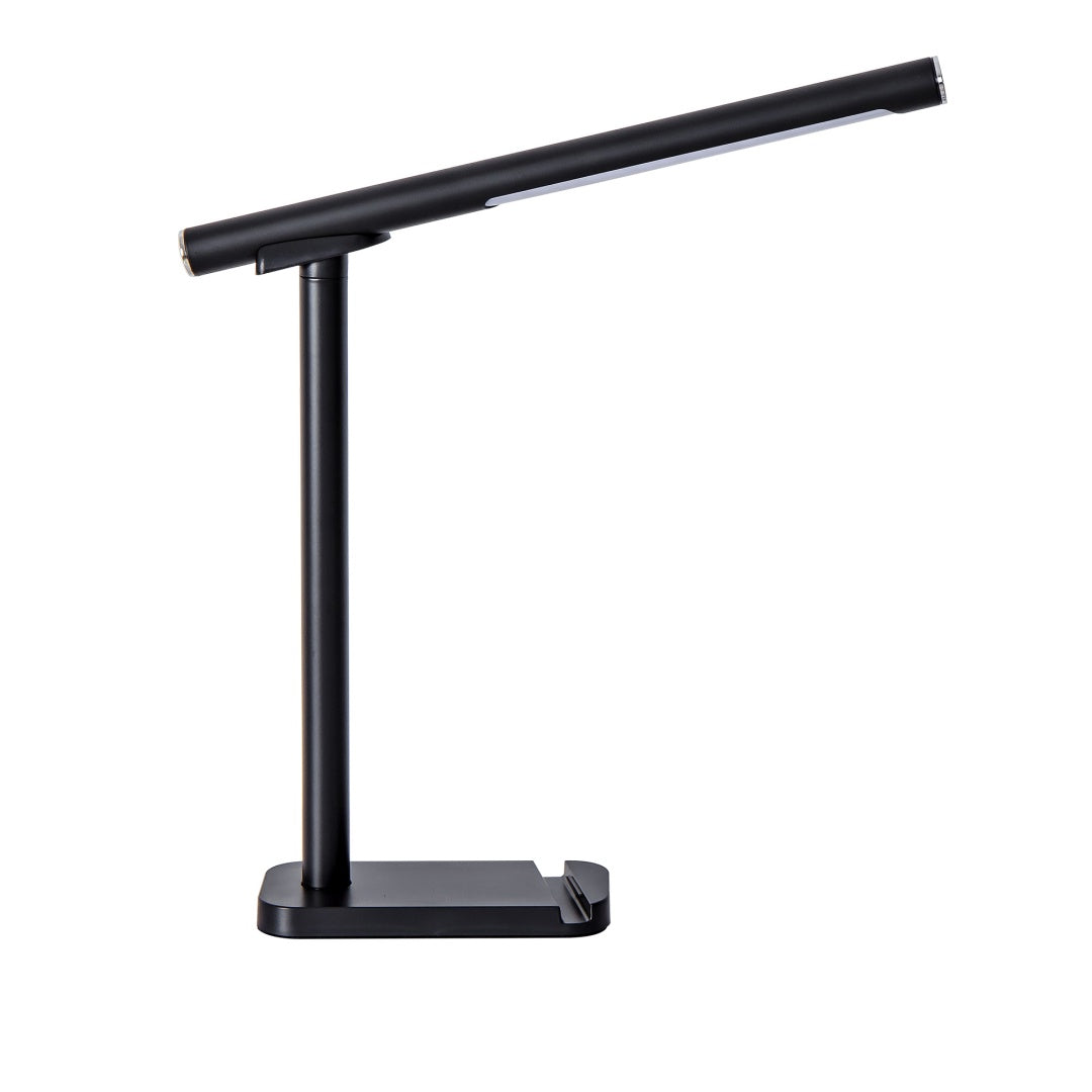 LED Desk Lamp Dimmable Reading Light with USB Charging & 5 Modes - Black