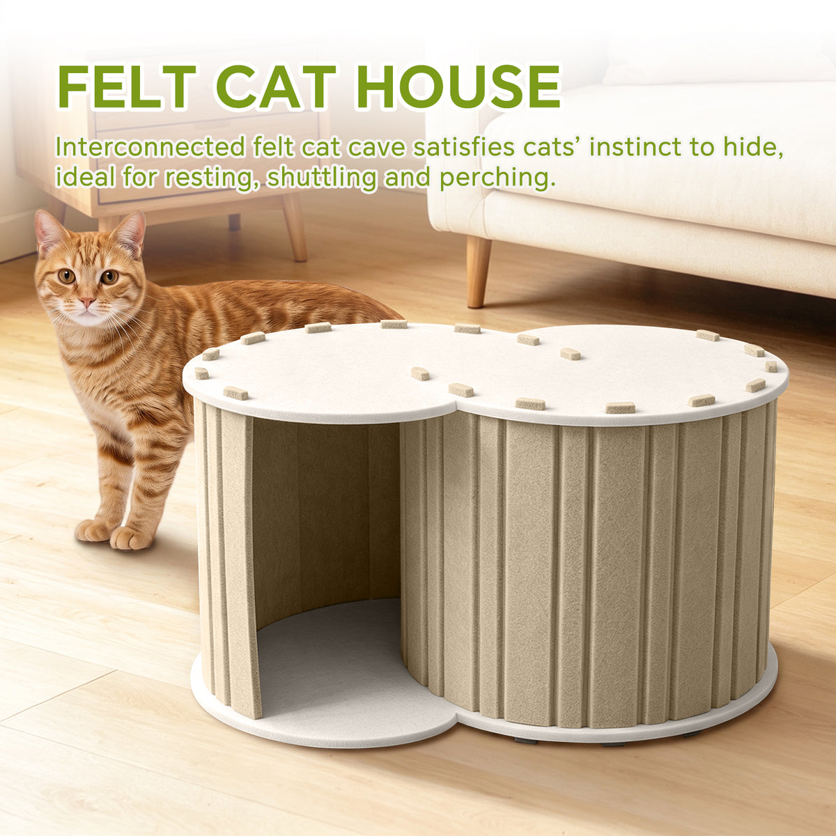 Tunnel Cat Den Self Pickup Pet Nest for Cats - Multiple Colors