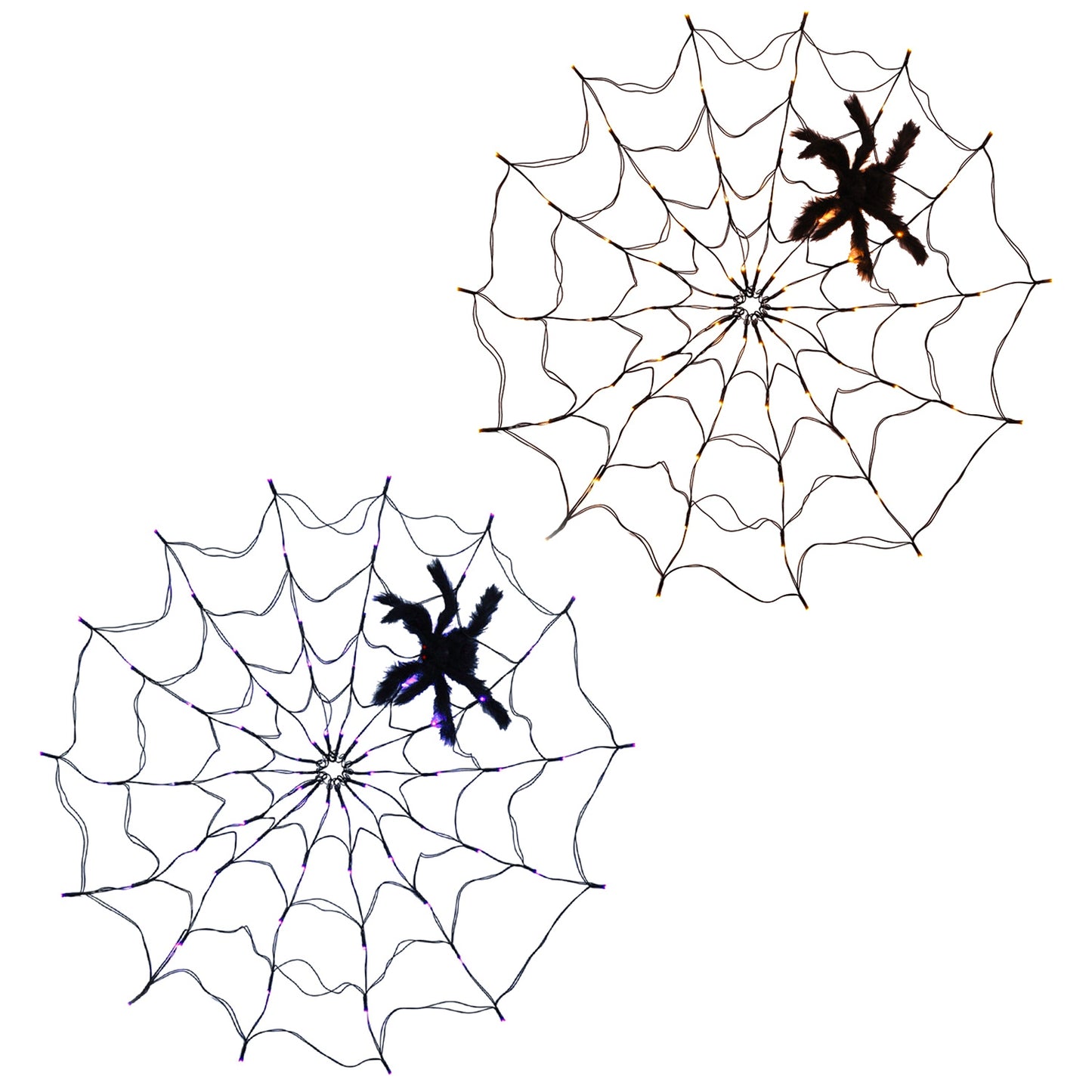 Halloween Spider Web Light with Remote Control - 70 LED, 8 Modes