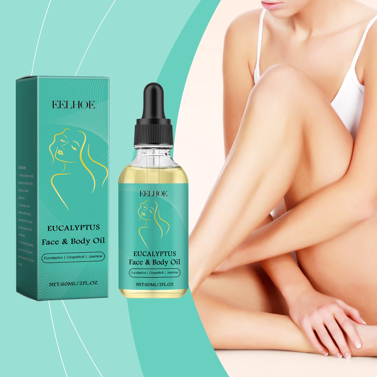 Jasmine & Vitamin E Body Nourishing Oil - Deep Moisturizing Skin Care 60ml