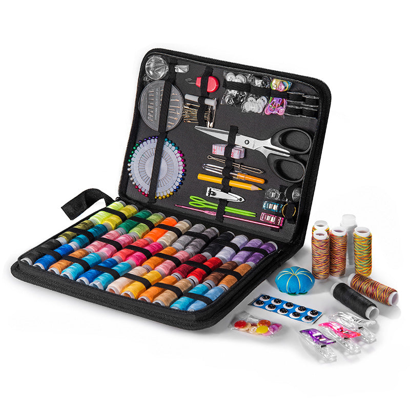 Colorful Thread Sewing Kit with Storage Bag 205PCS Set for Crafts & Repairs
