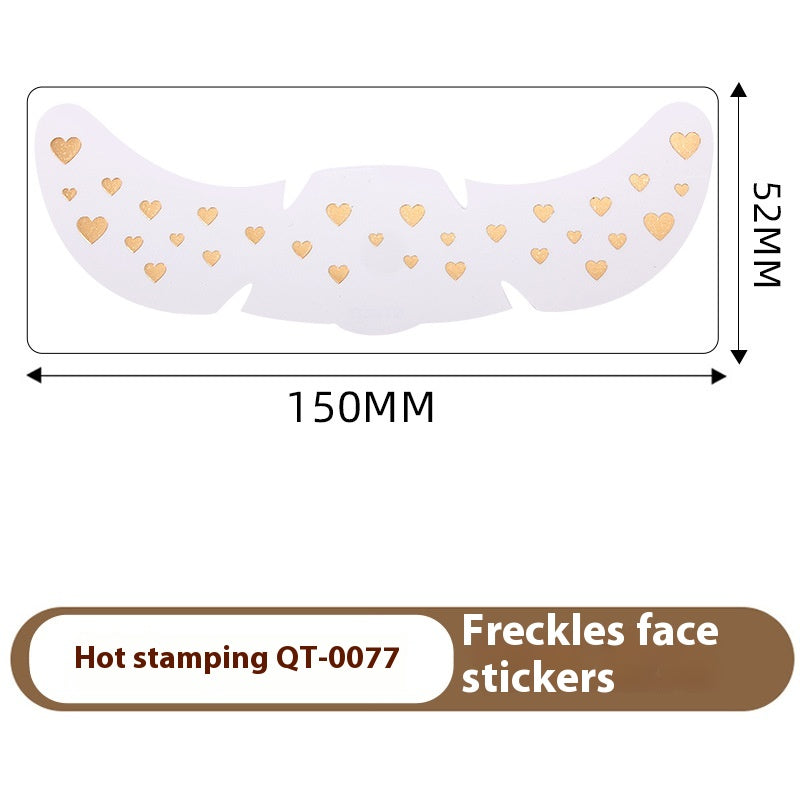 Freckle Tattoo Stickers Gold and Silver - Facial Skin Decor, 150x52mm, 1 or 6 Pcs