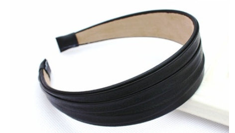 Wide Brim Leather Hair Headband