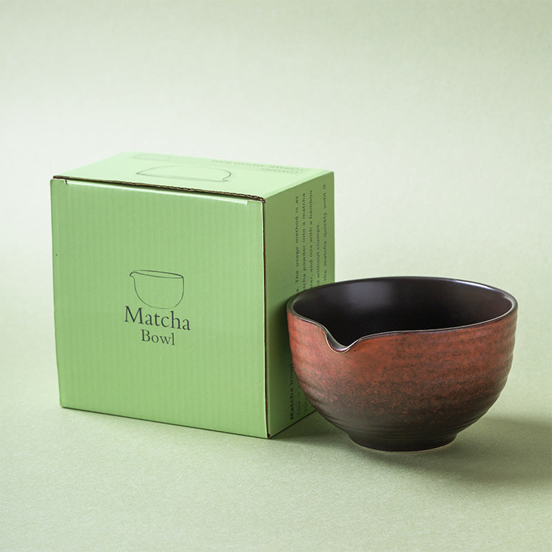 Japanese-Style Ceramic Matcha Bowl Set for Tea Preparation - Multiple Colors