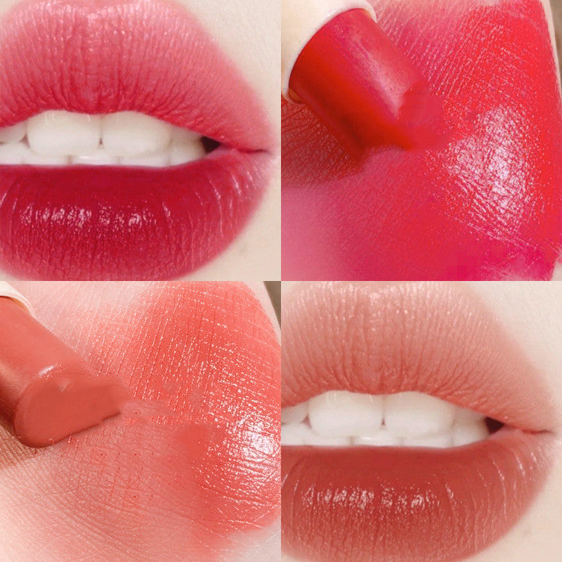 Moisturizing Waterproof Lipstick with Apricot Orange Square Texture - Clear Finish
