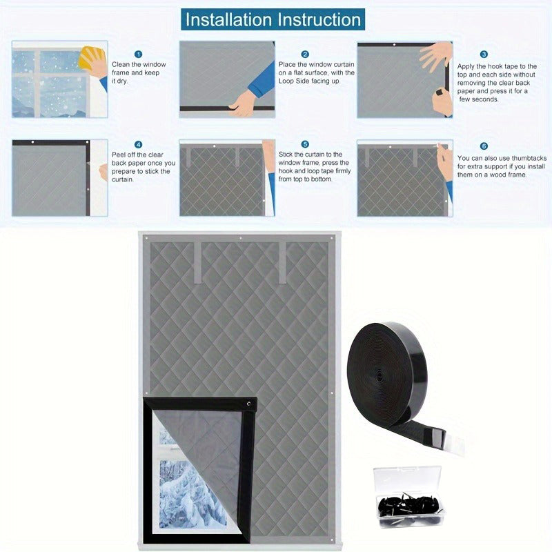 Rollable Magnetic Cotton Insulated Door Curtain - Windproof & Thermal Block for Home & Yard