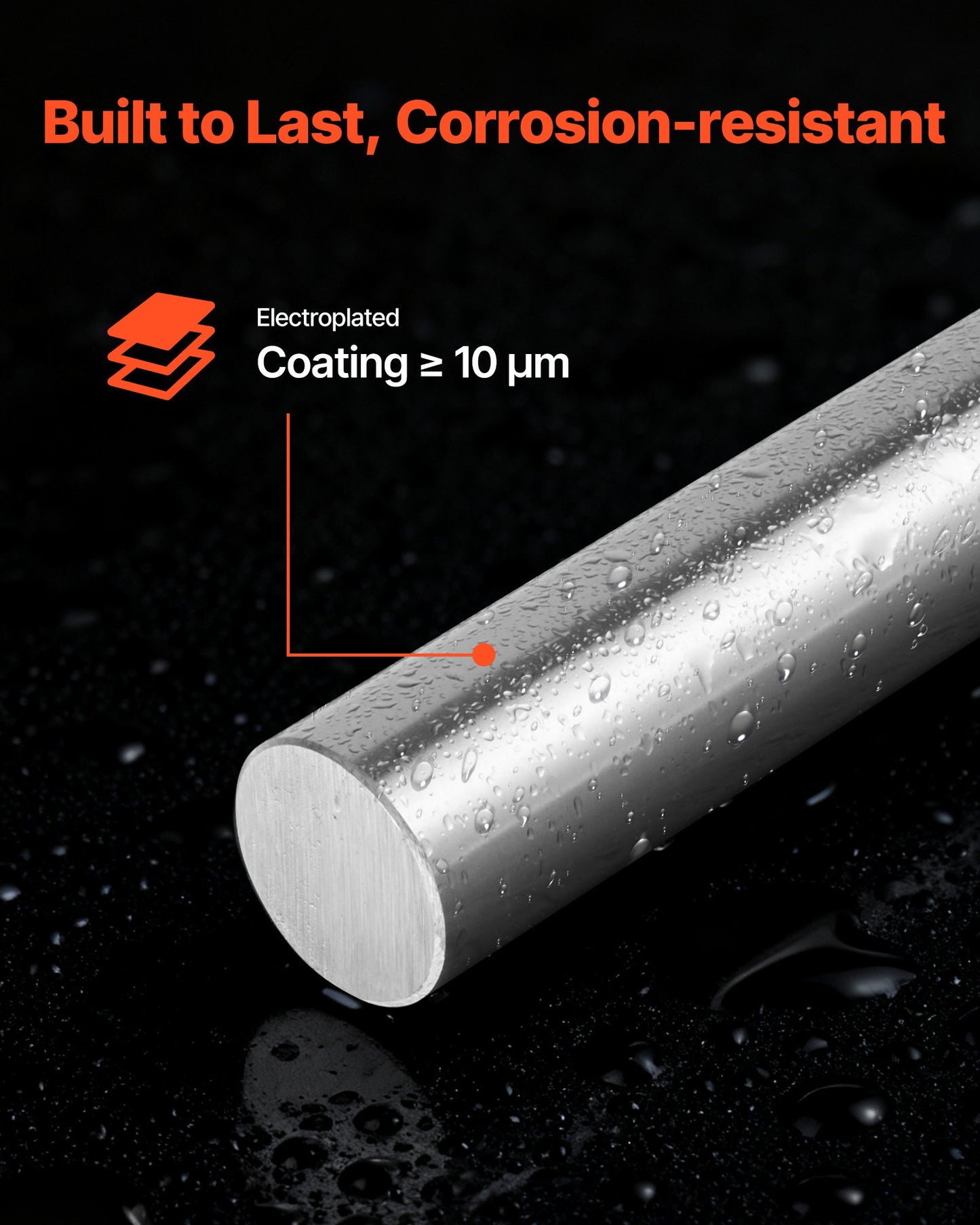 20mm x 1200mm Carbon Steel Linear Motion Rods - Anti-Rust, High Precision Shafts for Machinery
