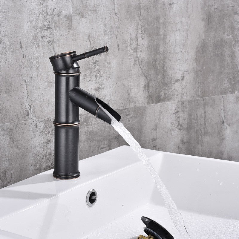 Antique Copper Bathroom Faucet - Hot & Cold Modern Classic Design