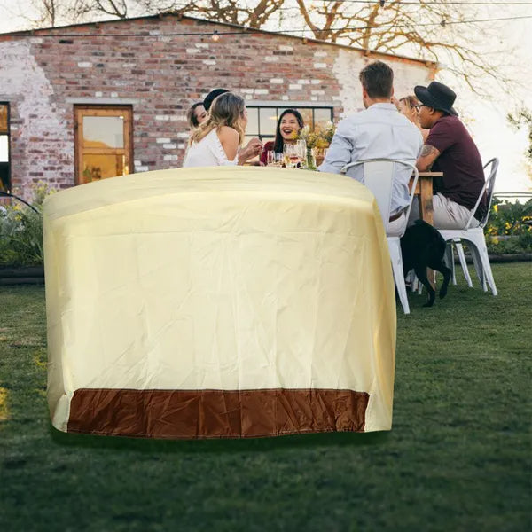 210D Waterproof Outdoor BBQ Grill Cover - 70 Inch Beige