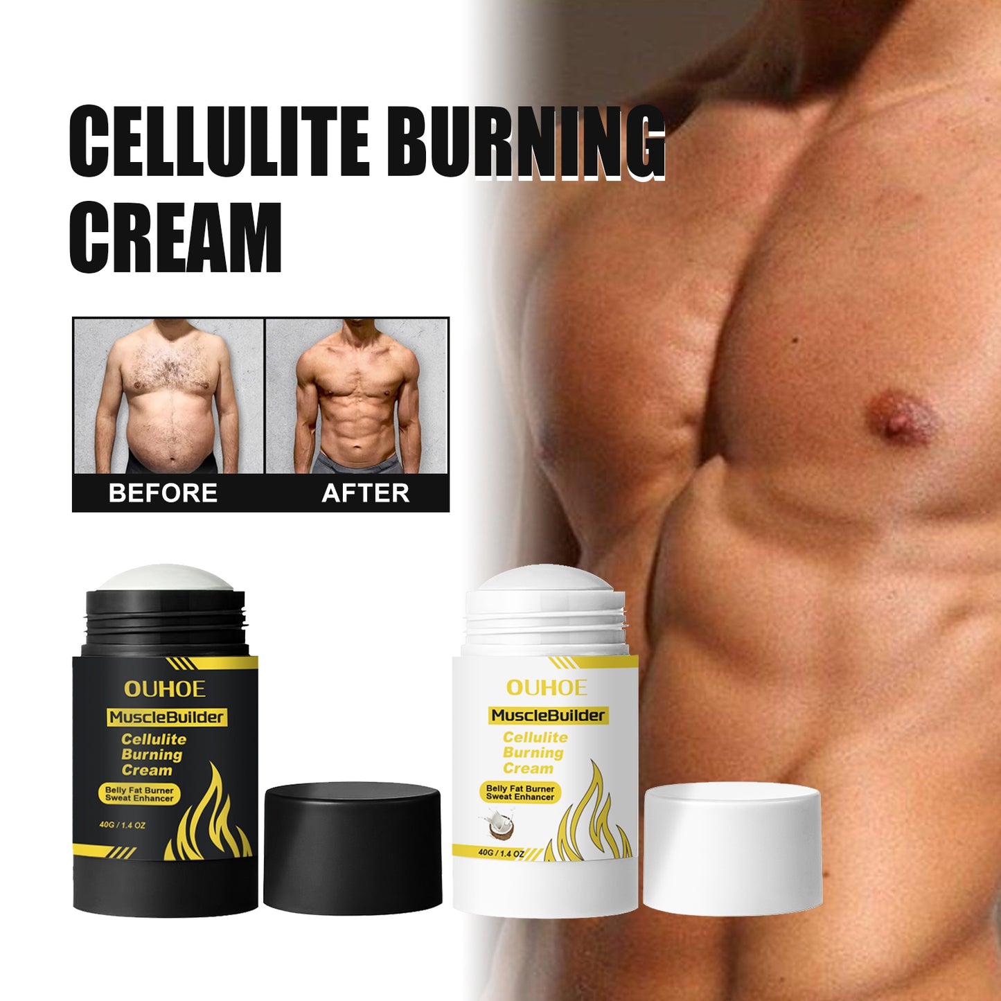 Firming Body Sweat Cream - Natural Fat Burning Massage Gel for Exercise