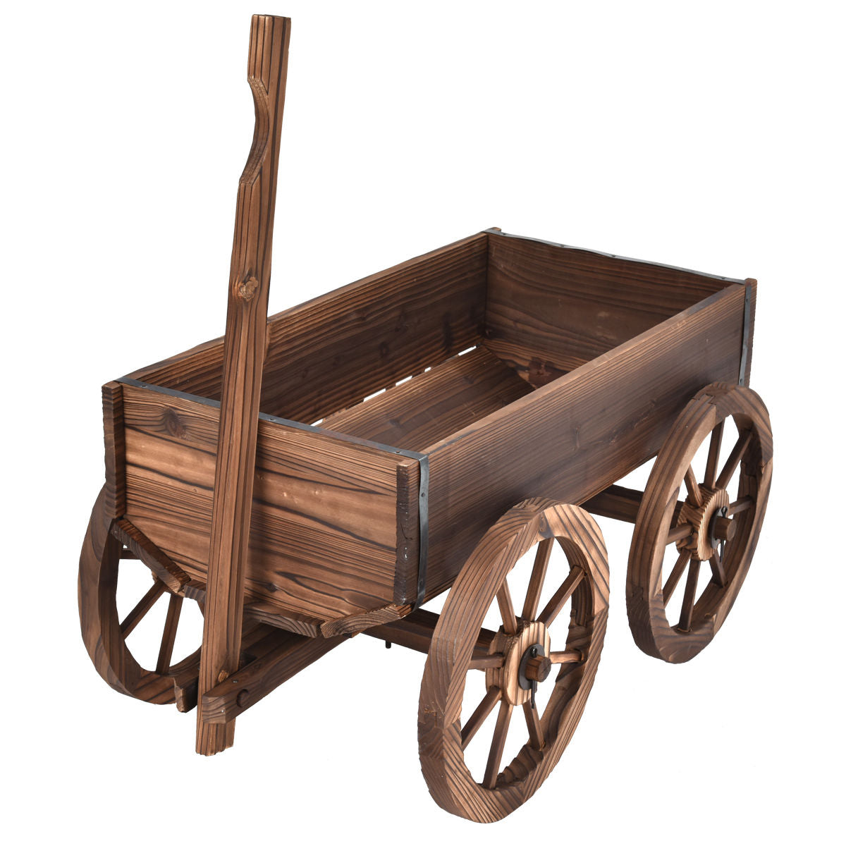 Wooden Planter Pot Stand with Wheels for Easy Mobility