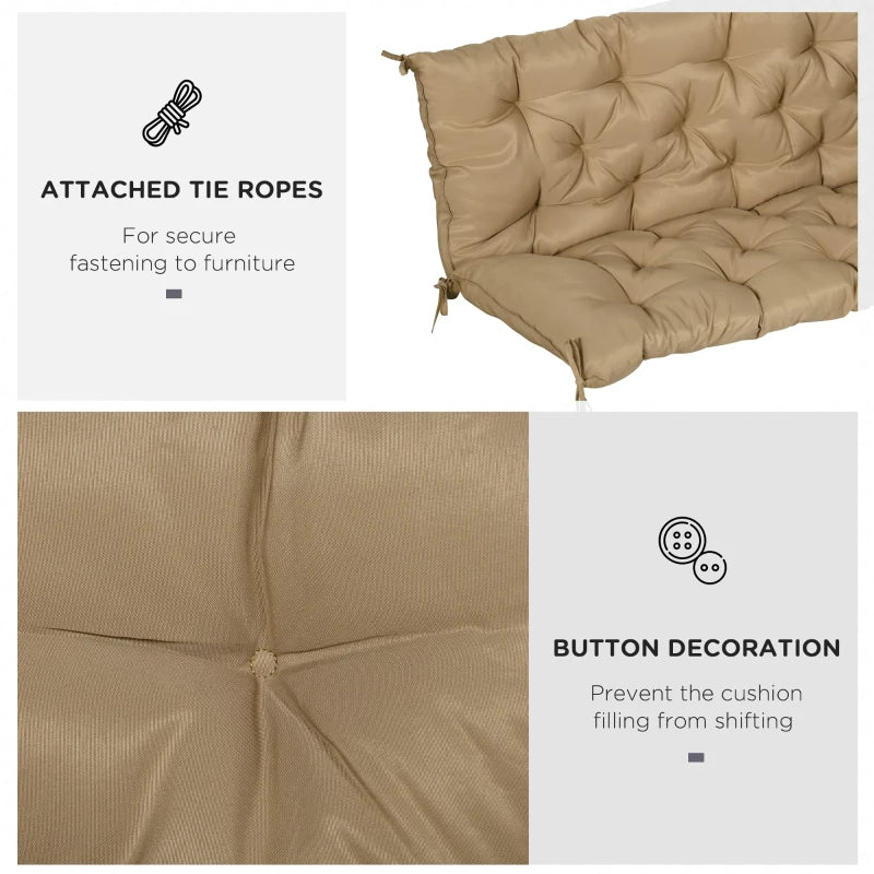 Outdoor Bench Cushion for 3-Seater Swing Chair - Khaki