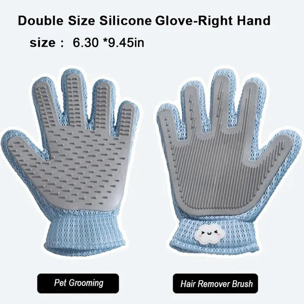 Pet Grooming Glove for Cats and Dogs - Double-Sided Deshedding & Massage Tool