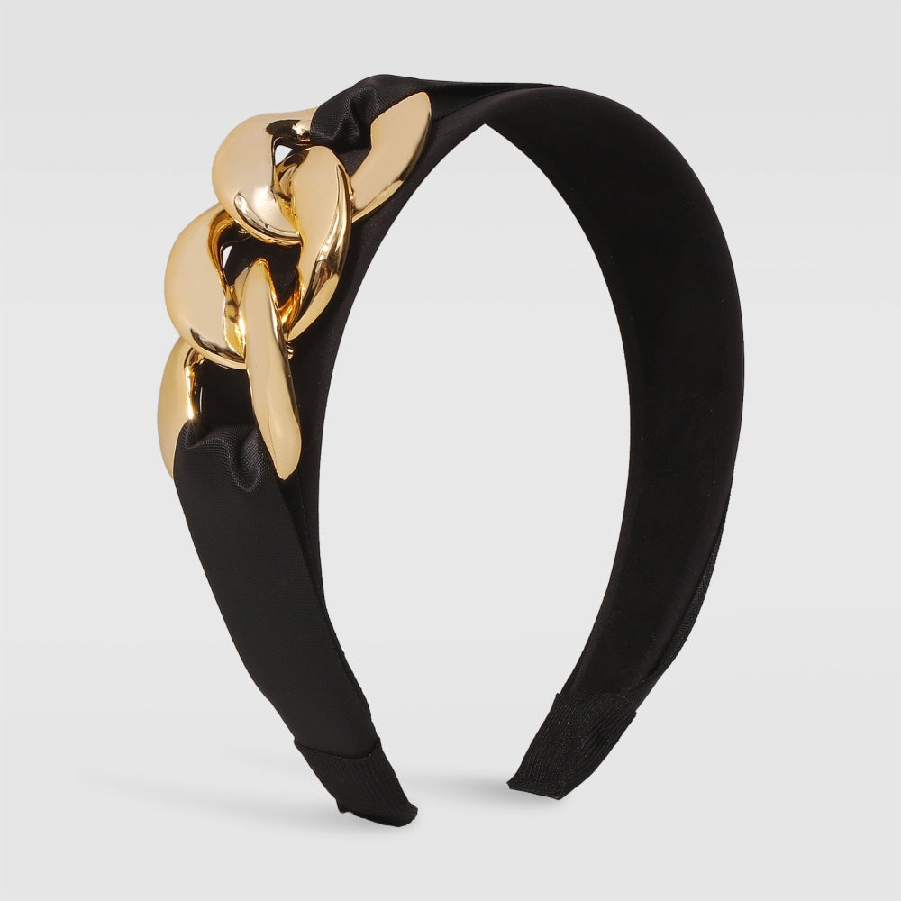 Alloy Braided Headband - Black