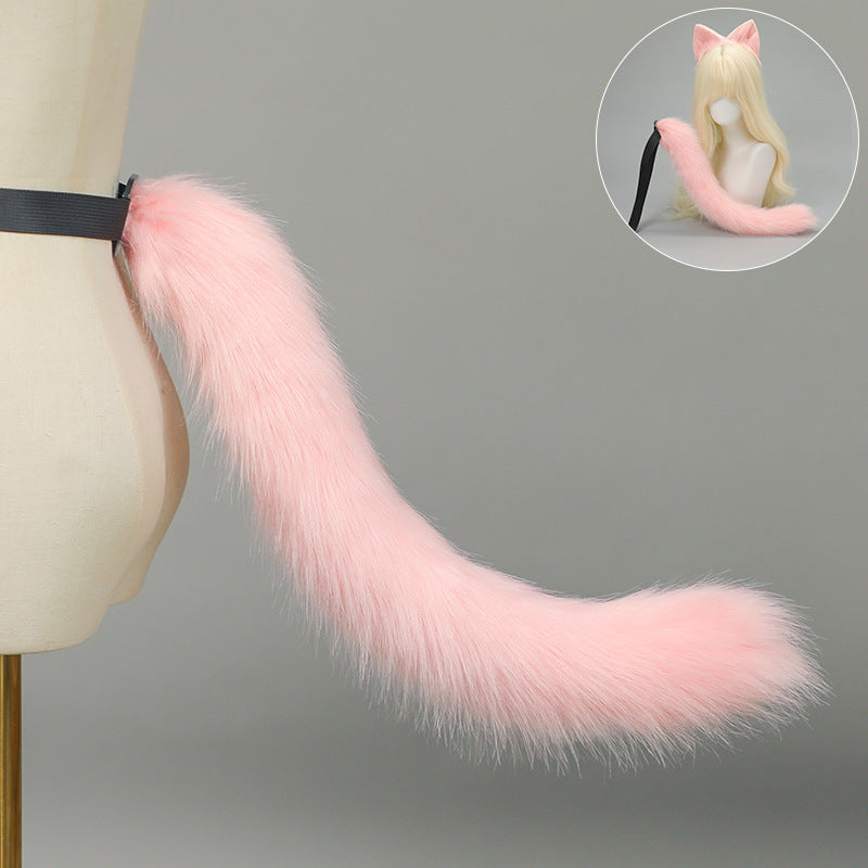 Cat Ear Headband and Tail Set - Plush, Trendy Cat Costume Accessory