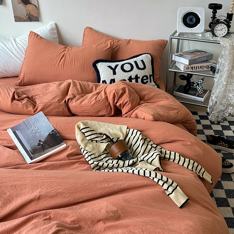 Super Soft Pleated Bed Sheet Quilt Cover Set - Multiple Sizes & Patterns