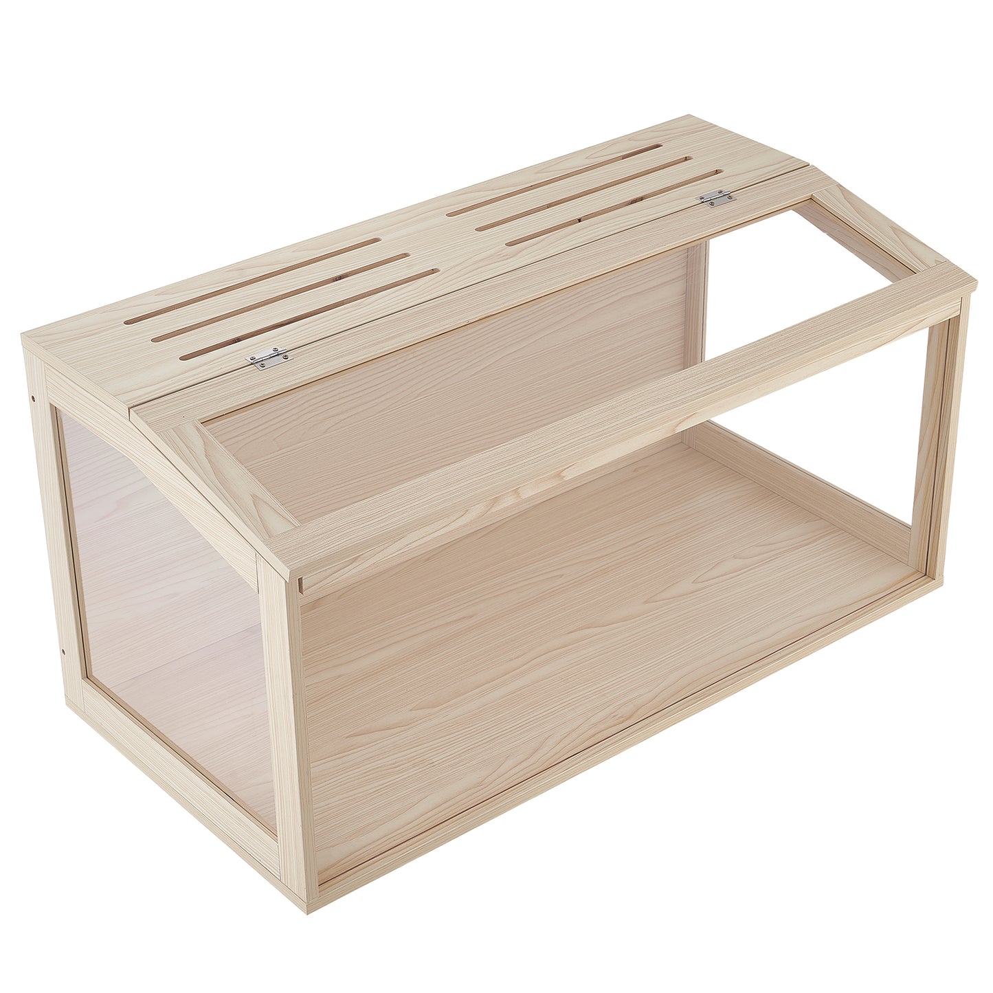 Wooden Hamster Cage 40.1x20.4x20.1 Inches Small Animal Habitat with Acrylic View
