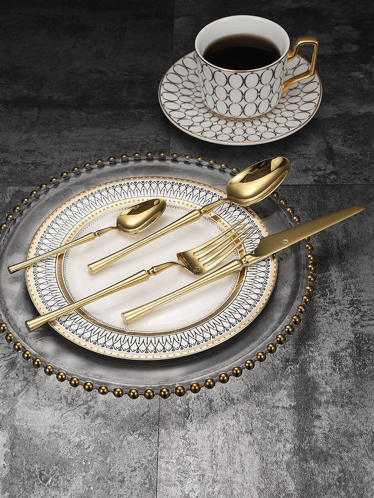 Stainless Steel Tableware Set - Knife Fork Spoon Flatware Utensils