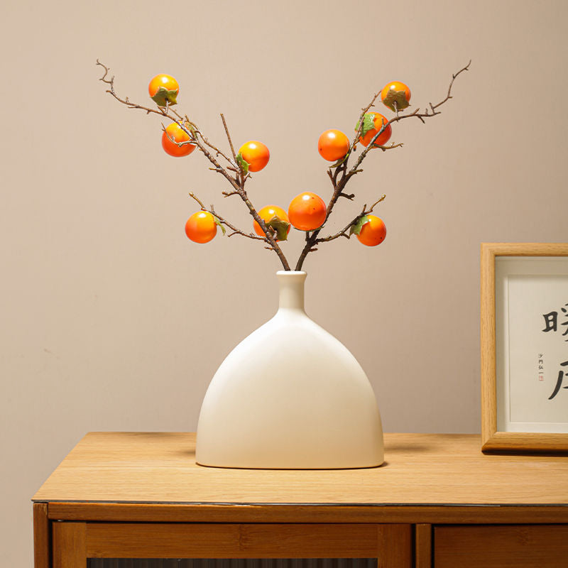 Minimalist Money-Attracting Persimmon Vase Ornament - Modern Home Decor