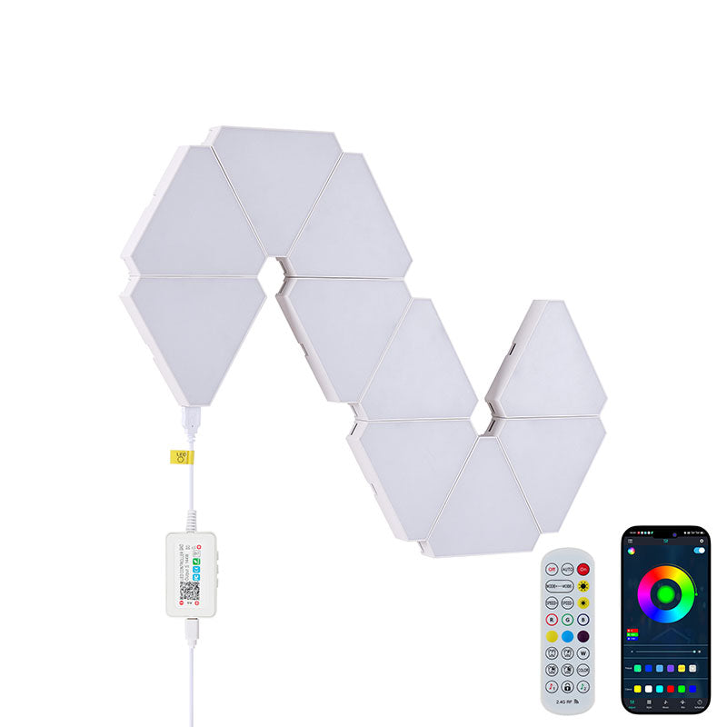 RGB Modular LED Wall Panel Lights - Music Sync, App Control for Bedroom & Game Room Decor