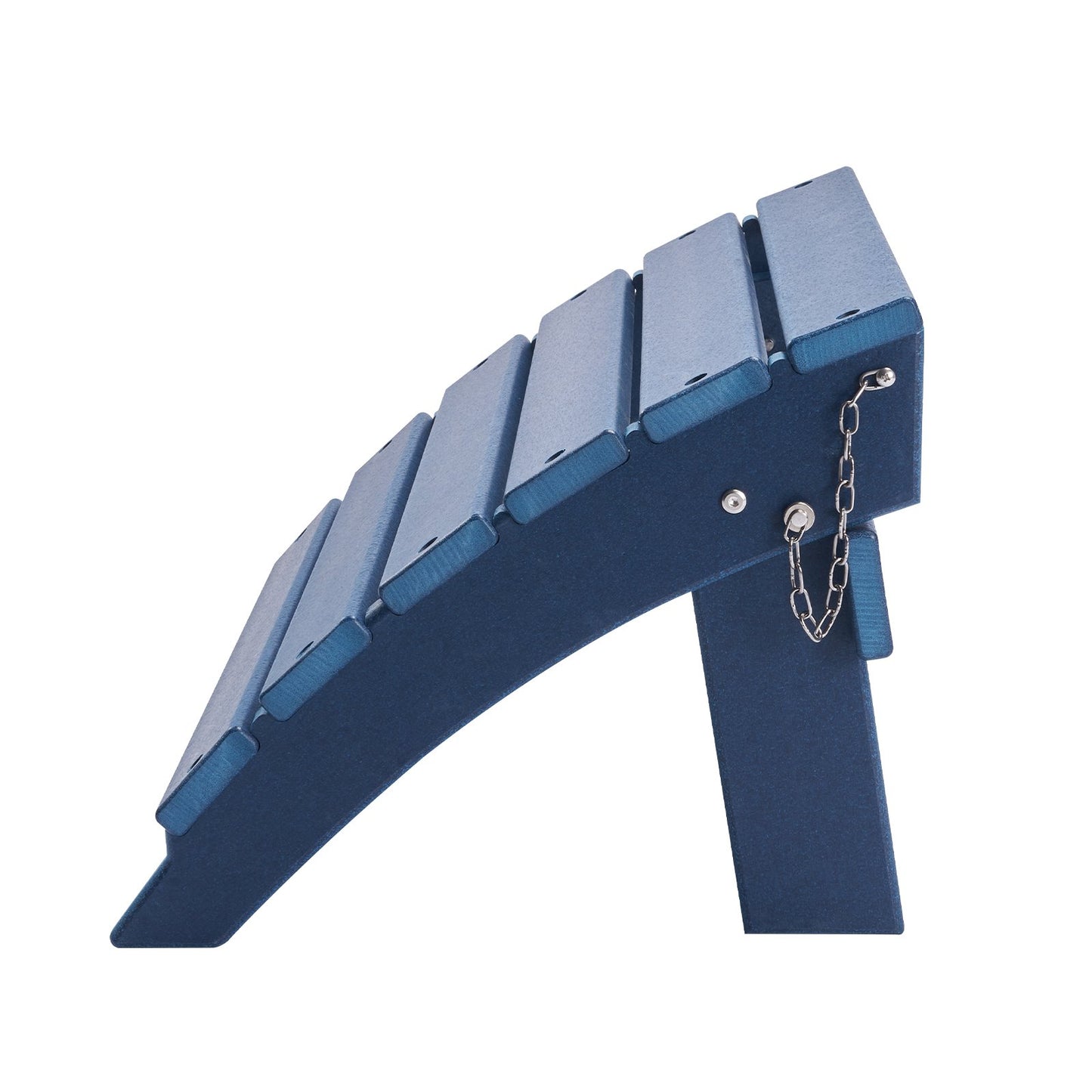 Folding Adirondack Ottoman Footrest for Outdoor Patio Blue - Durable HDPE