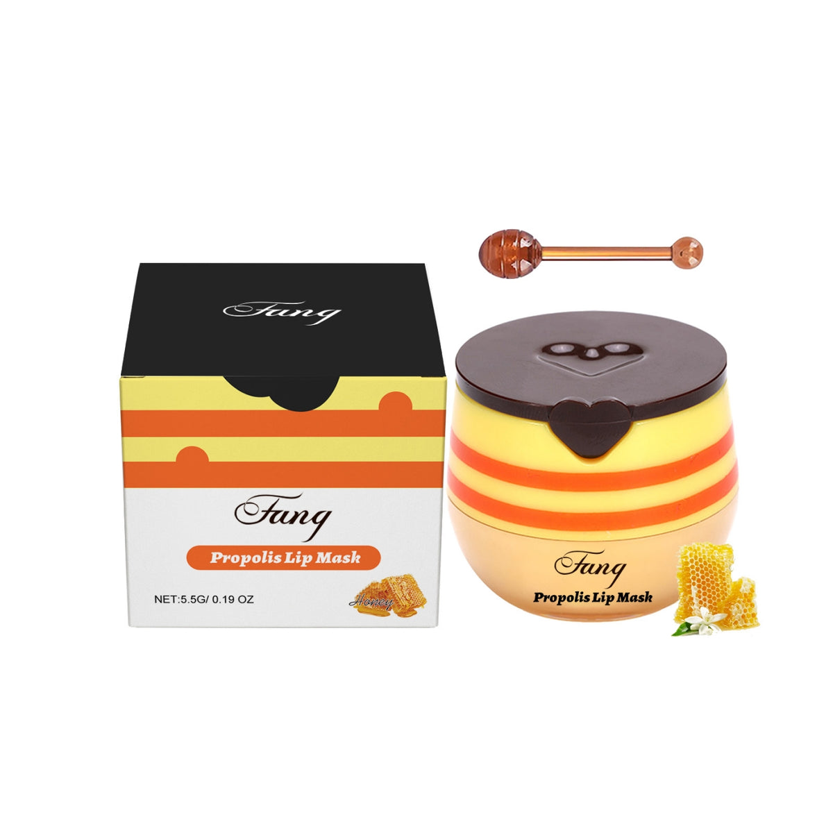 Moisturizing Lip Mask with Strawberry Propolis - Hydrating Lip Care